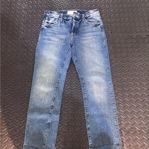 MOTHER The Scrapper cuff ankle fray jeans